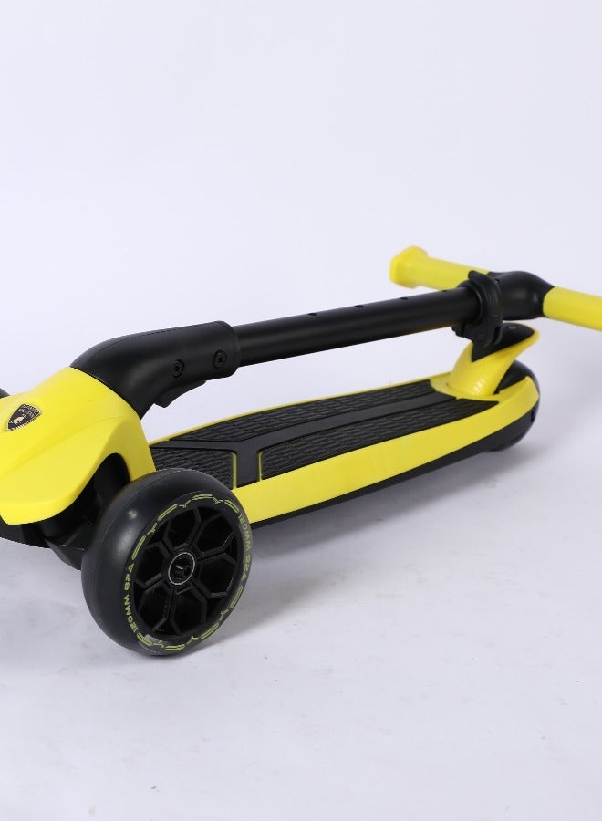 Lamborghini Kids Scooter - 3-Wheel, Adjustable Height, Foldable, Luminous Led Wheels, For Ages 3+