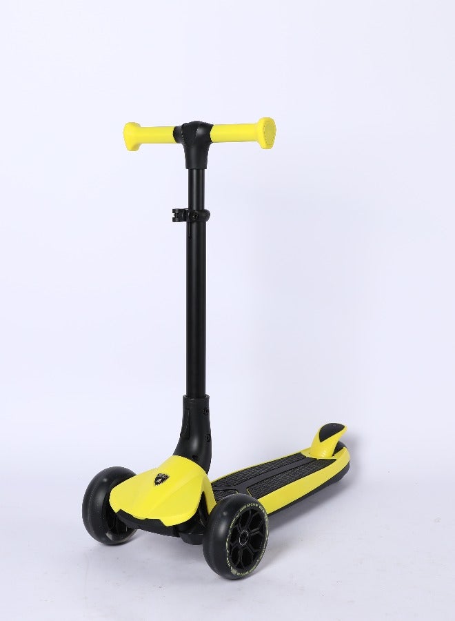 Lamborghini Kids Scooter - 3-Wheel, Adjustable Height, Foldable, Luminous Led Wheels, For Ages 3+