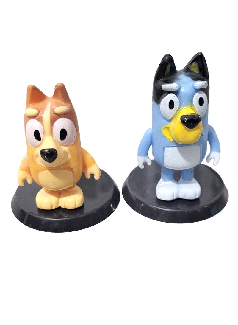 Bluey and Bingo 2-Pack Toddler Toys Set - Cake Toppers - 2.5-3