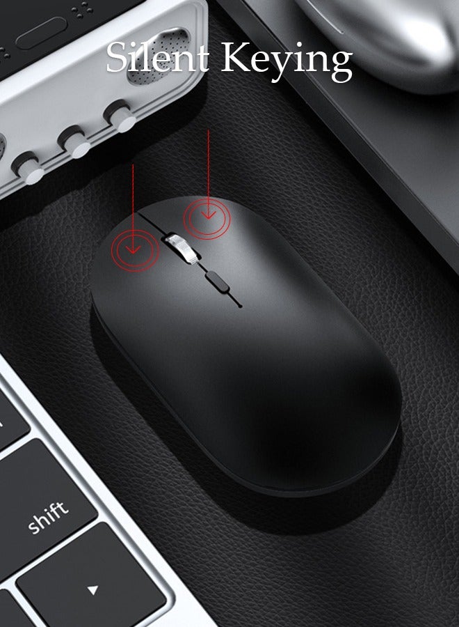 Wireless Mouse, Slim Mouse Silent Mice Noiseless for Laptop with 2.4G USB Adapter Ultrafast Scrolling Portable Mouse Compatible with PC HP Lenovo ASUS Dell Smart TV