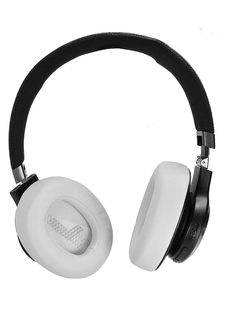 Live 650 BTNC E65BTNC Ear Cushion Memory Foam Ear Pads Replacement Compatible with JBL E65 E65BTNC / Duet NC/Live 650BTNC Live 660 BTNC Headphones (White)