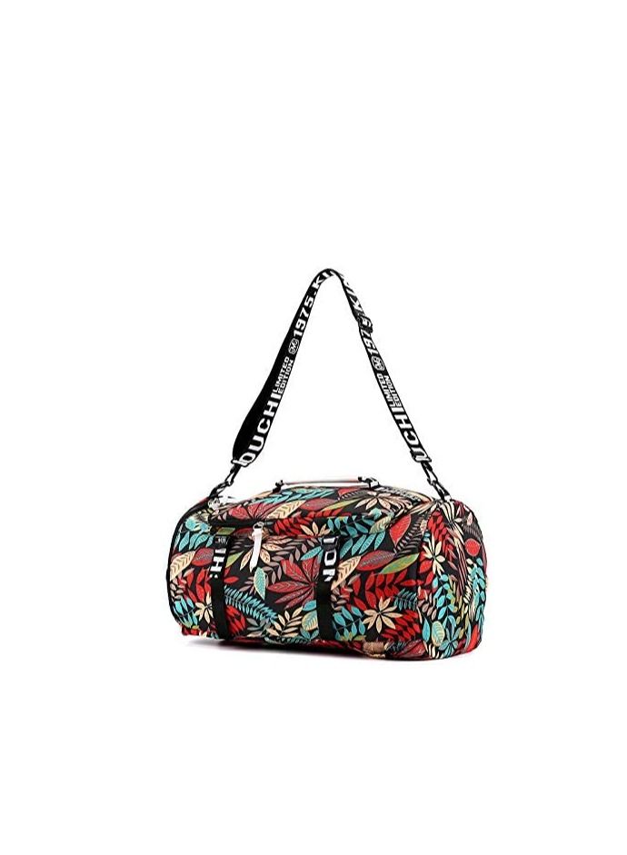 Excellence ym Duffel Bag Women Overnight Medium Lightweight Foldable Weekender Travel Luggage Sport Athletic Water proof BackPack Flower Pattern