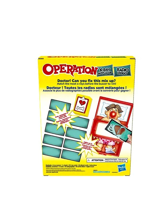 Hasbro Gaming Operation X-Ray Match Up Board Game