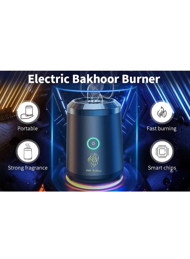 Portable Mini Electric Bukhoor Burner Stylish Portable Incense Burner USB Rechargeable Bakhoor burner Electric Arabic Mubkhara Device for Home Office and Car-BK18