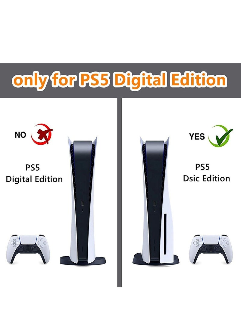 Skin for PlayStation 5 Disc Edition, Sticker for PS5 Vinyl Decal Cover for Playstation 5 Controller