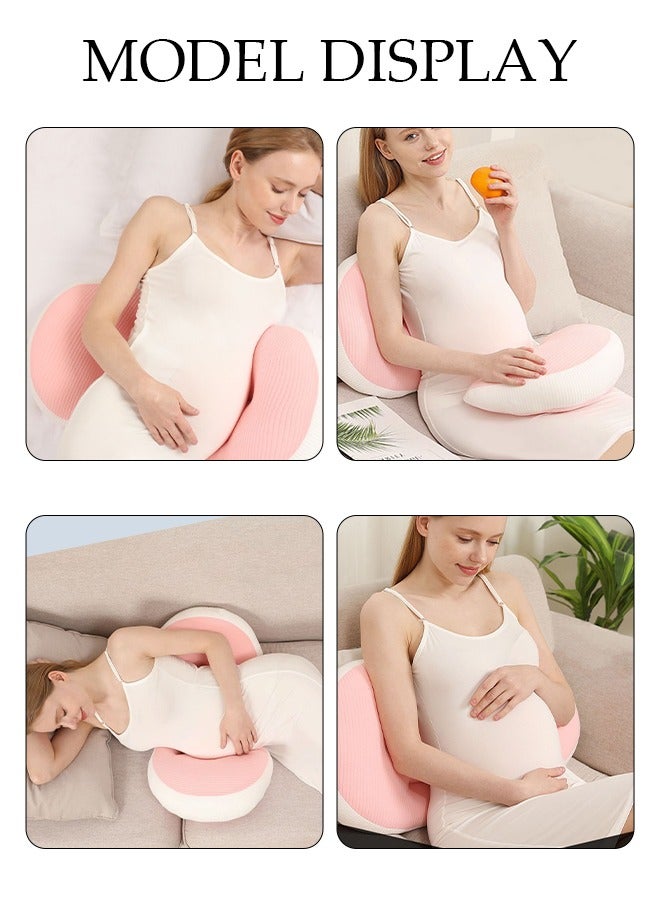 Maternity Pillow Comfortable Pregnancy Pillows for Sleeping, Maternity/Pregnancy Body Pillow Support for Back, Legs, Belly of Pregnant Women, Detachable and Adjustable with Pillow Cover