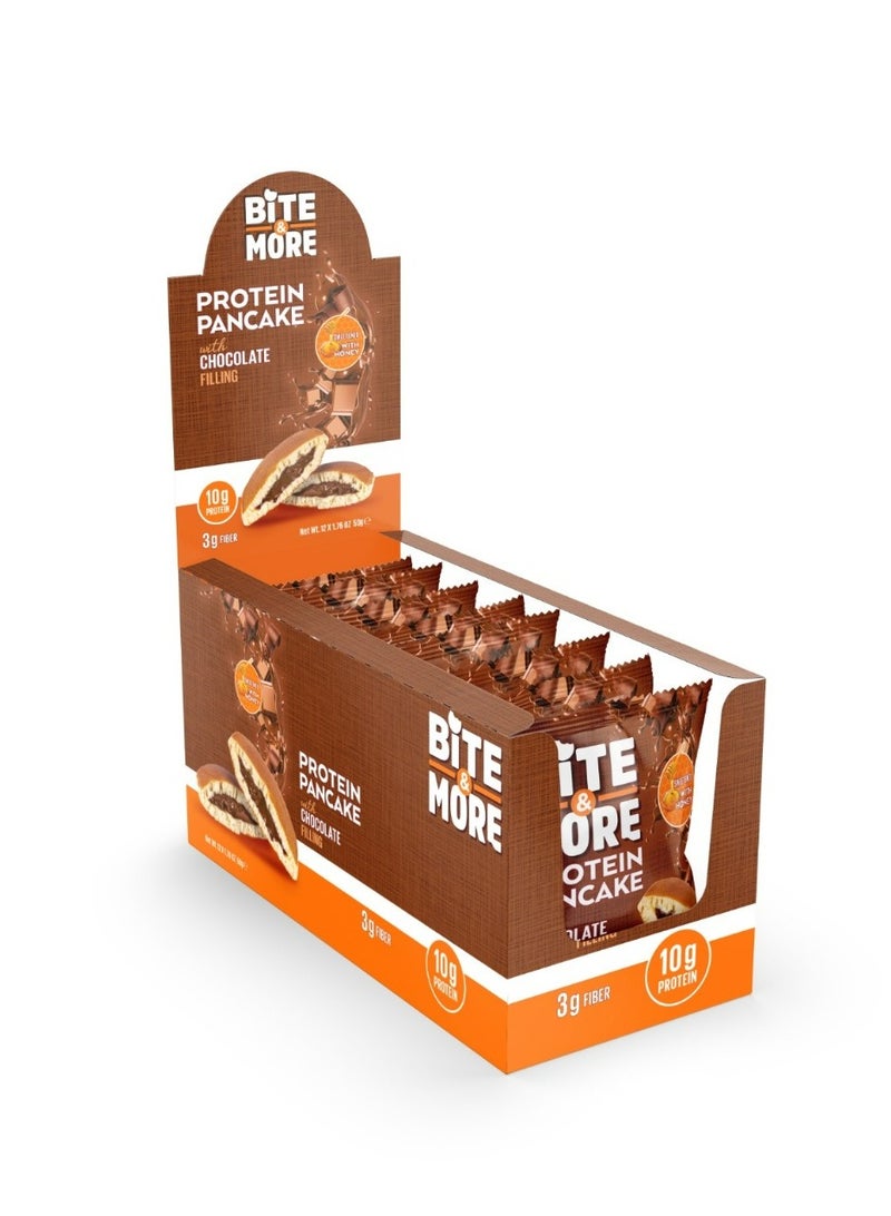 Bite & More Protein Pancake Chocolate Flavor 12x50g 600g