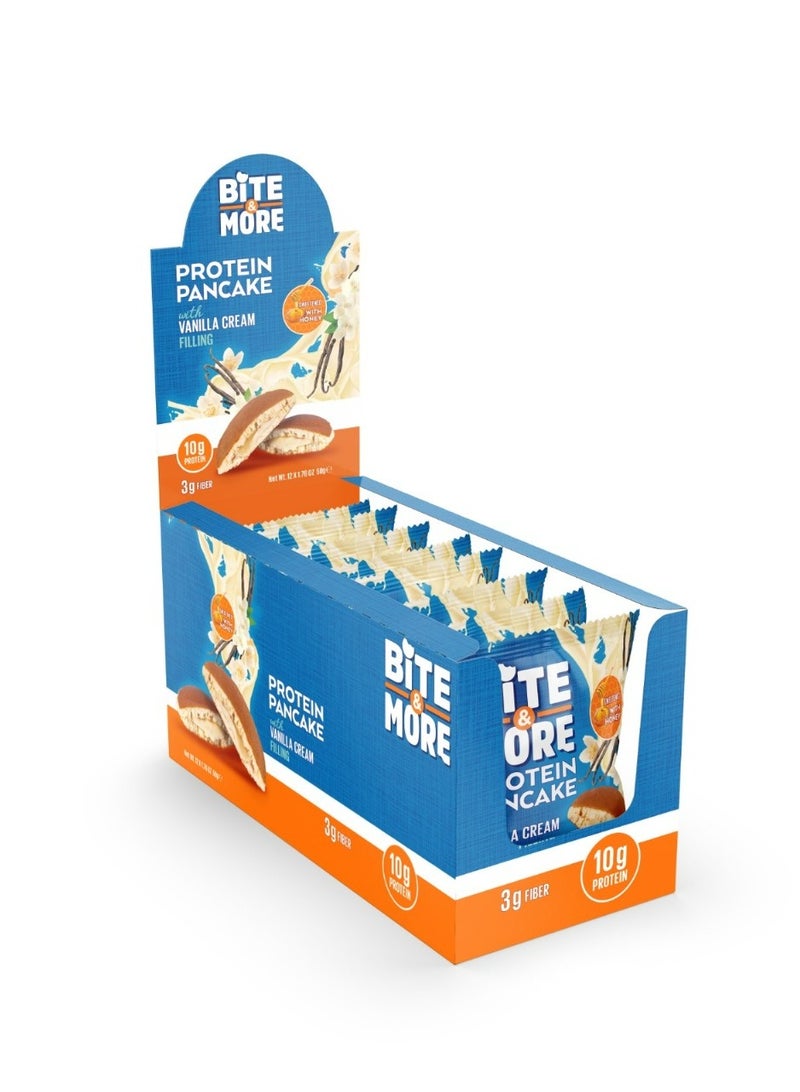 Bite & More Protein Pancake Vanilla Cream Flavour 12x50g 600g