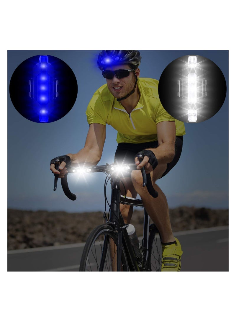 6 Pieces Front and Rear Bicycle Light USB Rechargeable Bike Light Waterproof Cycling Headlight and Taillight Flashing Safety Bike Light for City Mountain Bike