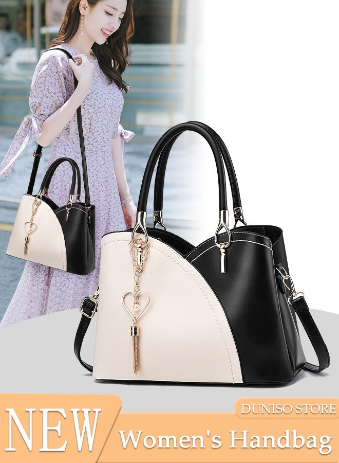 Elegant Women's Handbag with Removable Shoulder Strap Large Capacity Tote Shoulder Bag Fashion Ladies Satchel Bag for Office Travel Daily Bag