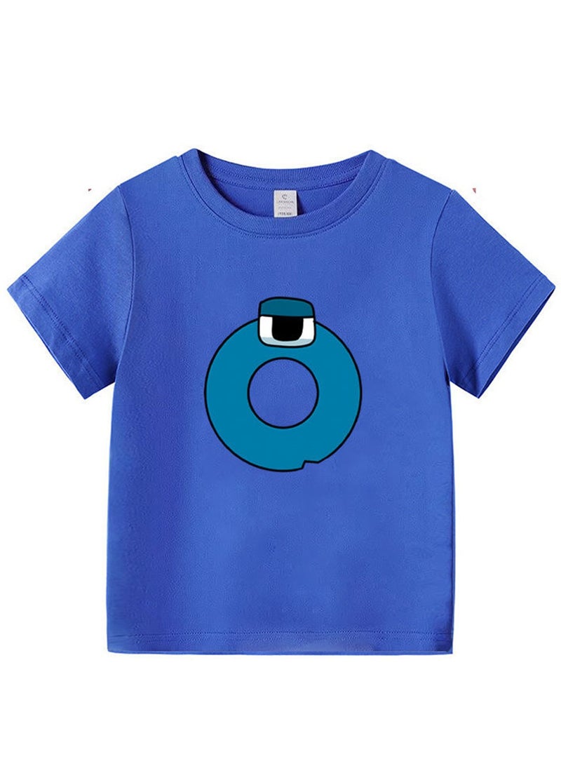 Cartoon Letter Legend 3D digital printing personalized breathable children's T-shirt