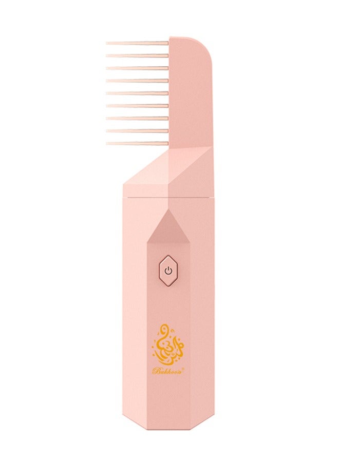 Original B26 Arabic Electronic Hair Incense Burner Mubkhar Portable Comb USB Bakhoor Censer ora diffuser Ramadan Muslim Pink