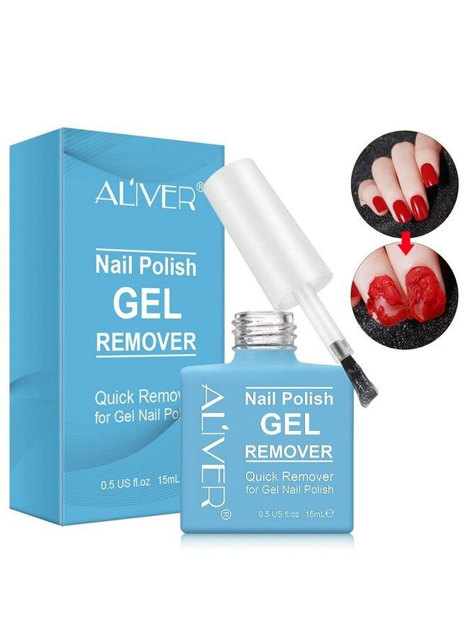 Gel Nail Polish Remover (0.5 Fl Oz) Gel Polish Remover For Nails In 35 Minutes No Need For Foil Easily & Quickly Soak Off Gel Polish (1 Pc)