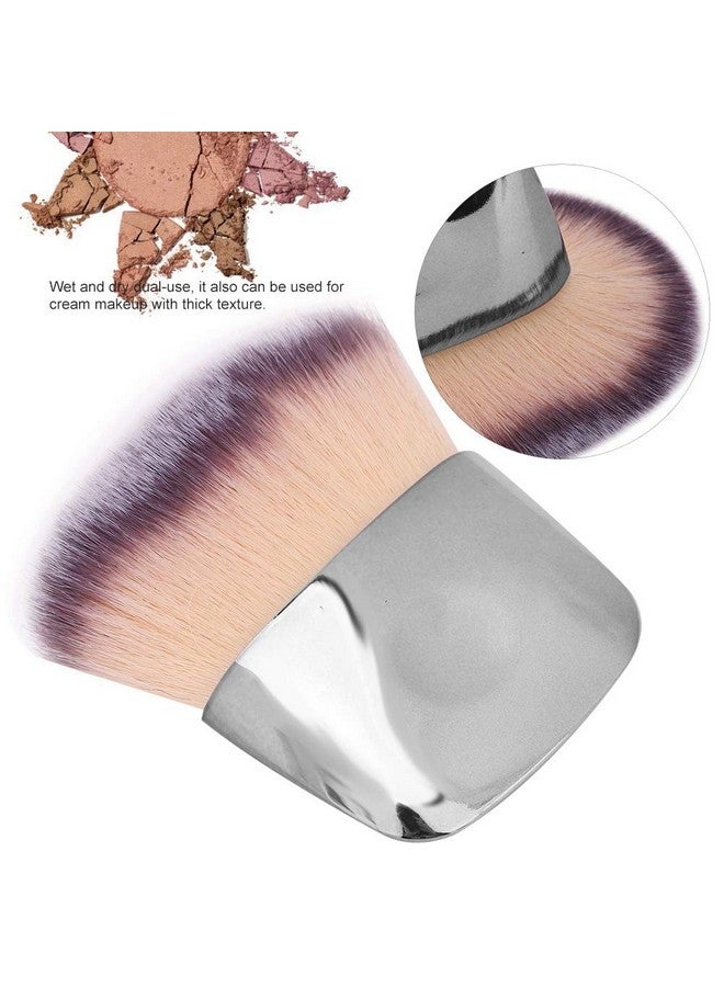 Makeup Brush Mini Cosmetic Brushes Fiber Brush Fluffy Blusher Brushes Makeup Brush Dualuse Loose Powder Blush Brush Beauty Tool Foundation Brush Makeup Tool(Silver)