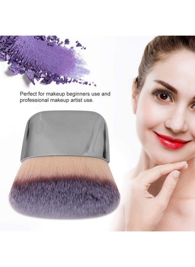 Makeup Brush Mini Cosmetic Brushes Fiber Brush Fluffy Blusher Brushes Makeup Brush Dualuse Loose Powder Blush Brush Beauty Tool Foundation Brush Makeup Tool(Silver)