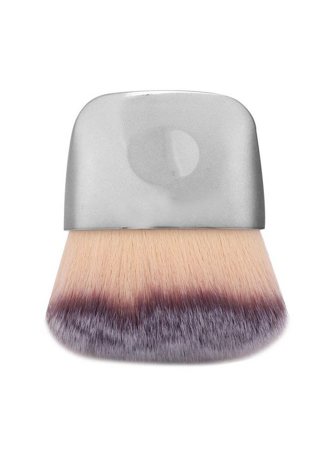 Makeup Brush Mini Cosmetic Brushes Fiber Brush Fluffy Blusher Brushes Makeup Brush Dualuse Loose Powder Blush Brush Beauty Tool Foundation Brush Makeup Tool(Silver)