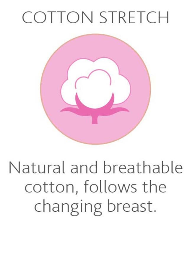 Cotton Stretch Nursing Bra 4D, Black