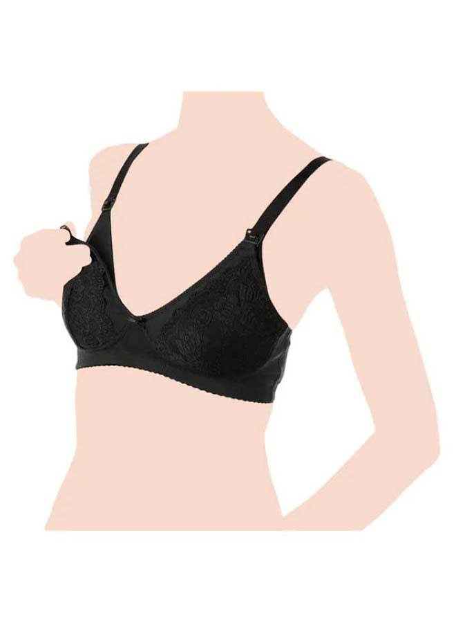 Cotton Stretch Nursing Bra 4D, Black
