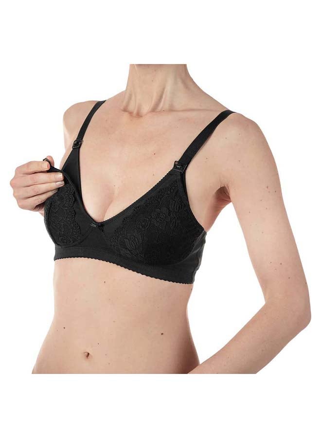 Cotton Stretch Nursing Bra 4D, Black