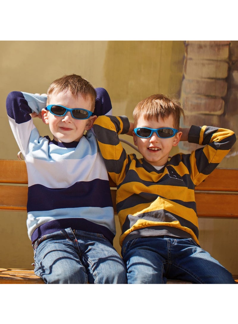 Flexible Kids Polarized Sunglasses for Boys Girls, 3 Pack Sport Sunglasses for Children Age 3-10