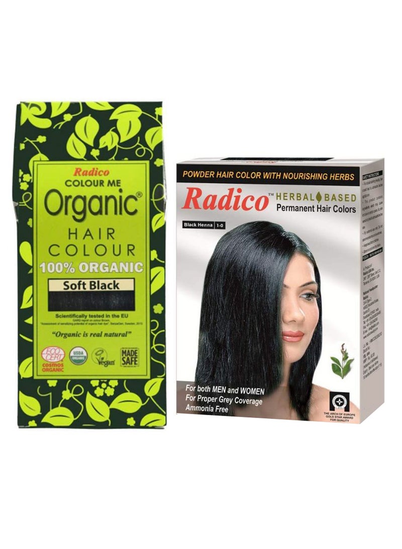 Organic Herbal Natural Hair Colour Soft Black