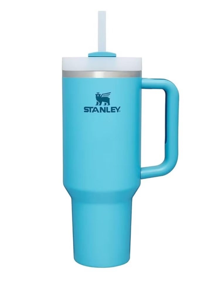 40oz Stanley Quencher H20 Flowstate Stainless Steel Vacuum Insulated Tumbler with Lid and Straw for Water, Iced Tea or Coffee, Smoothie and More, Cream