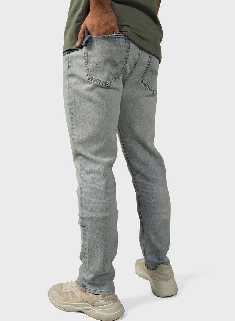 Light Wash Slim Fit Jeans