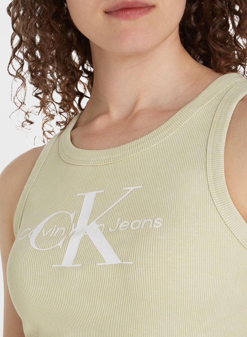 Crew Neck Logo Tank Top