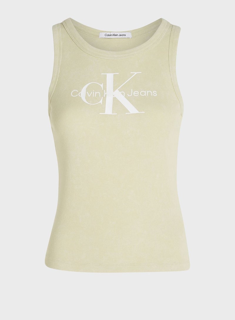 Crew Neck Logo Tank Top