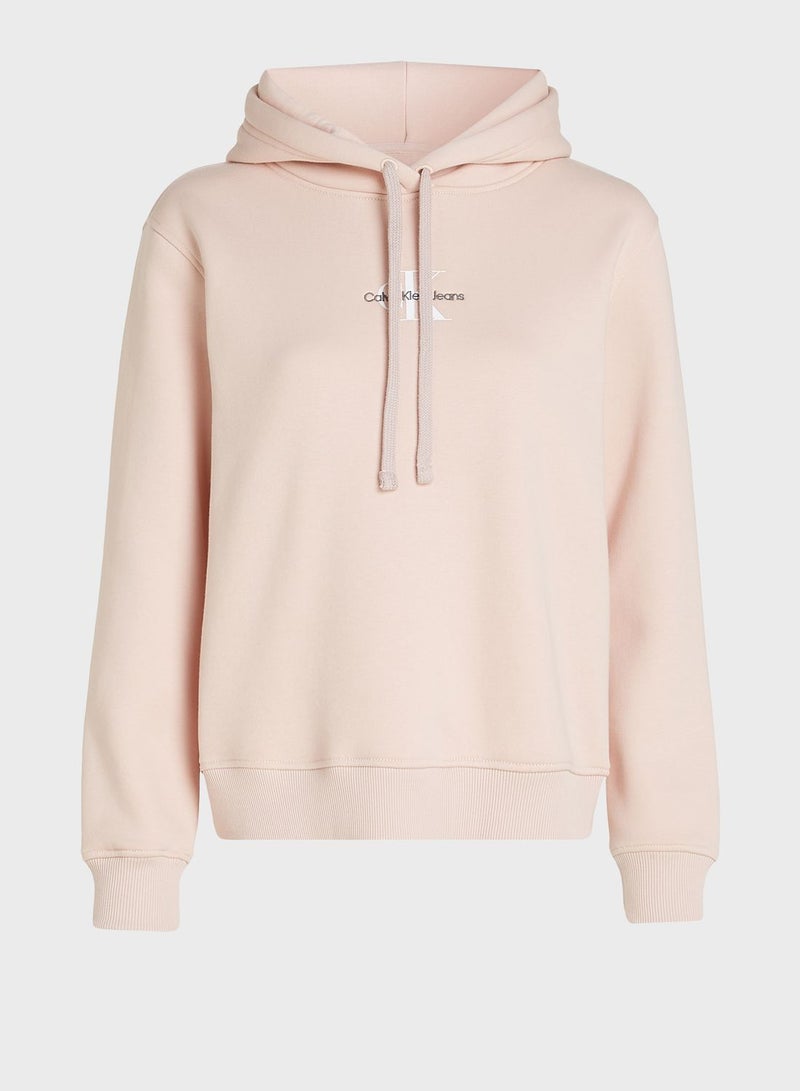 Crew Neck Logo Hoodie