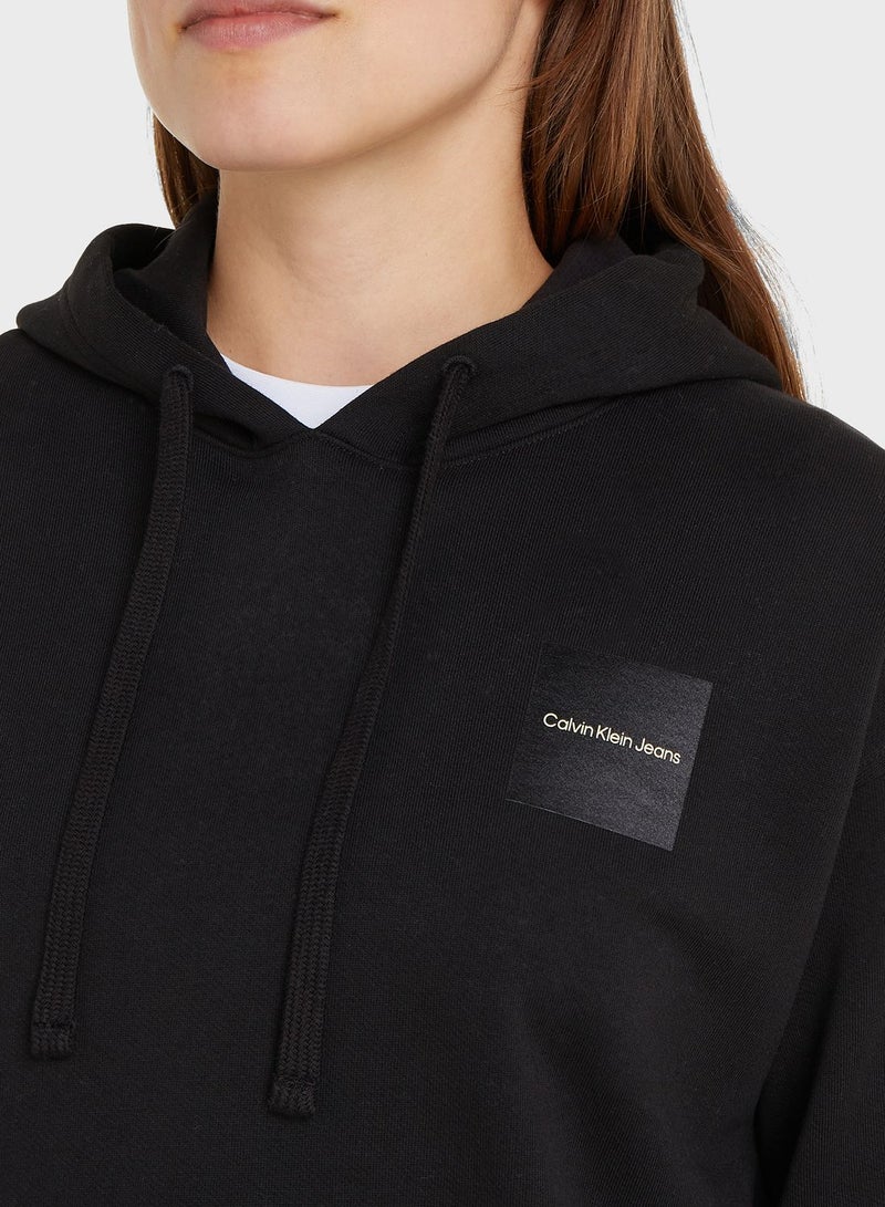 Lace Detail Logo Hoodie