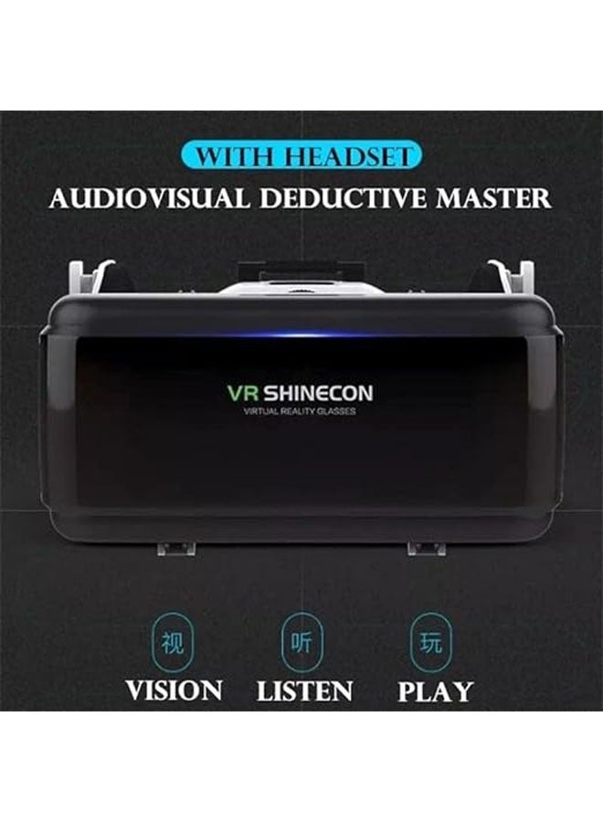 Original VR Virtual Reality 3D Glasses Case Stereo VR Google Cardboard Headset Headset for iOS Android Smartphone Wireless Joystick