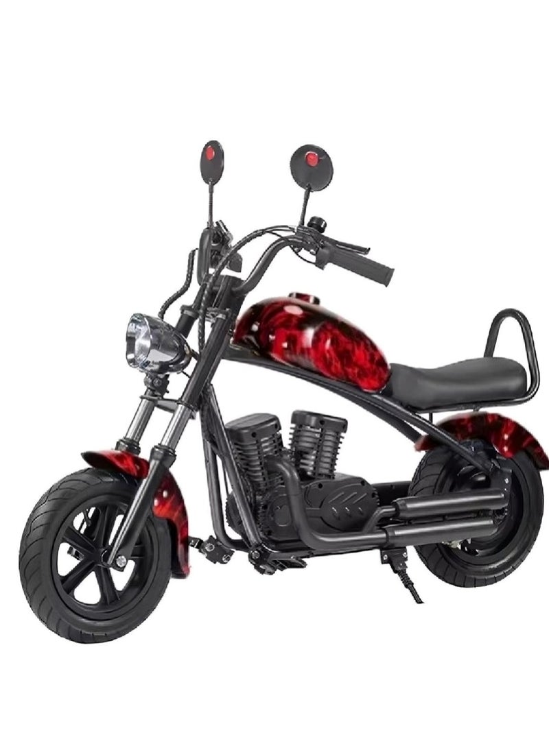 Kids City Chopper Cruiser 24V Electric Scooter Bike - Perfect for Ages 5 to 12 Red/Black Mix