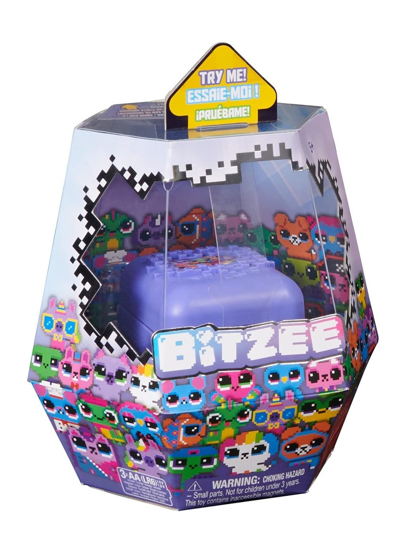 Bitzee Interactive Toy Digital Pet and Case with 15 Animals Inside, Virtual Electronic Pets, Kids Toys for Girls Boys Purple