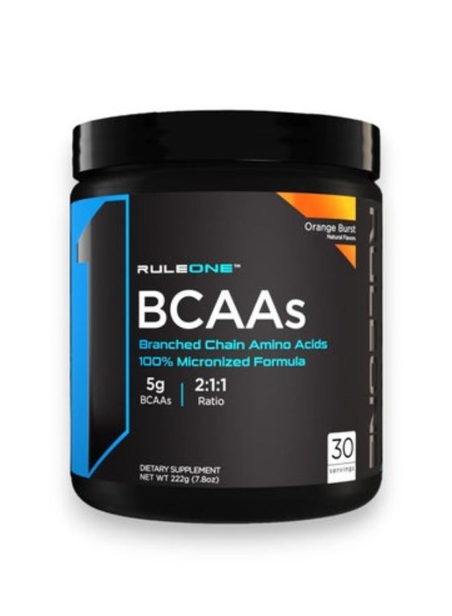BCAAs, 100% Micronized Formula , Orange Burst Flavour,30 Servings