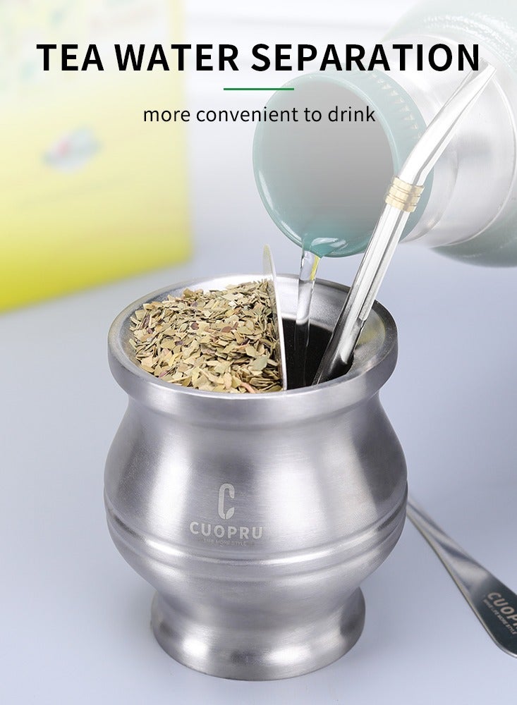 CUOPRU Yerba Mate Cup Set with Bombilla(Straw), Tea Filter