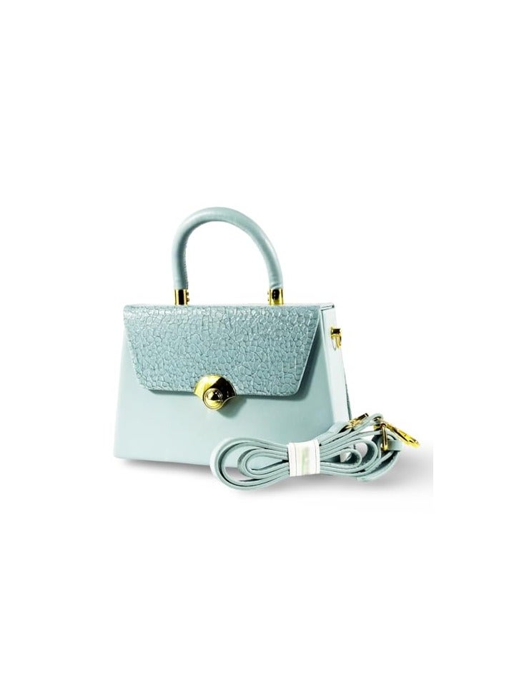 Women's Handbag Crocodile Pattern Shoulder Bag, Luxury Designer Satchel Handbag for Women Girls - Blue