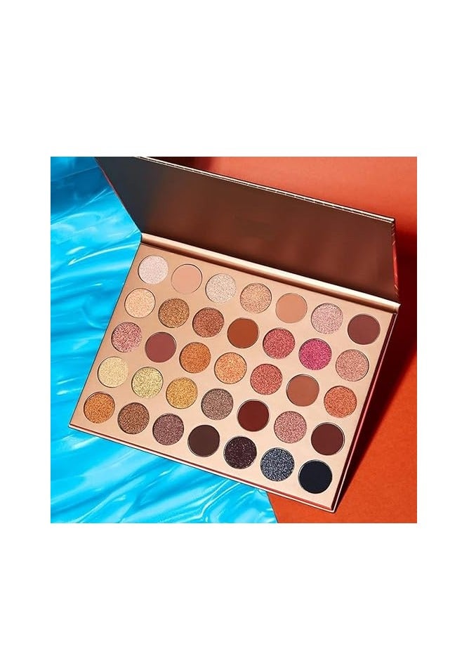 HUDA GIRL Beauty 35G Bronze Goals Eyeshadow Palette Powder - 35 Shades Multi Shimmery Finish