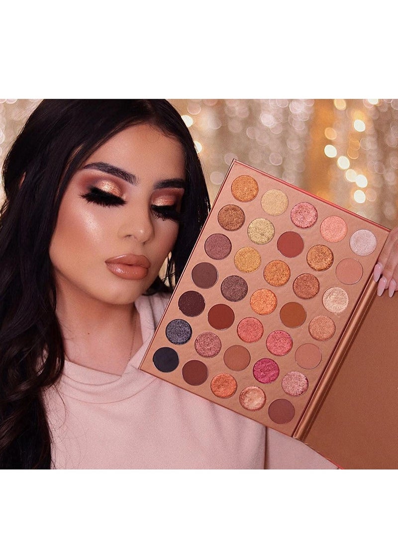 HUDA GIRL Beauty 35G Bronze Goals Eyeshadow Palette Powder - 35 Shades Multi Shimmery Finish