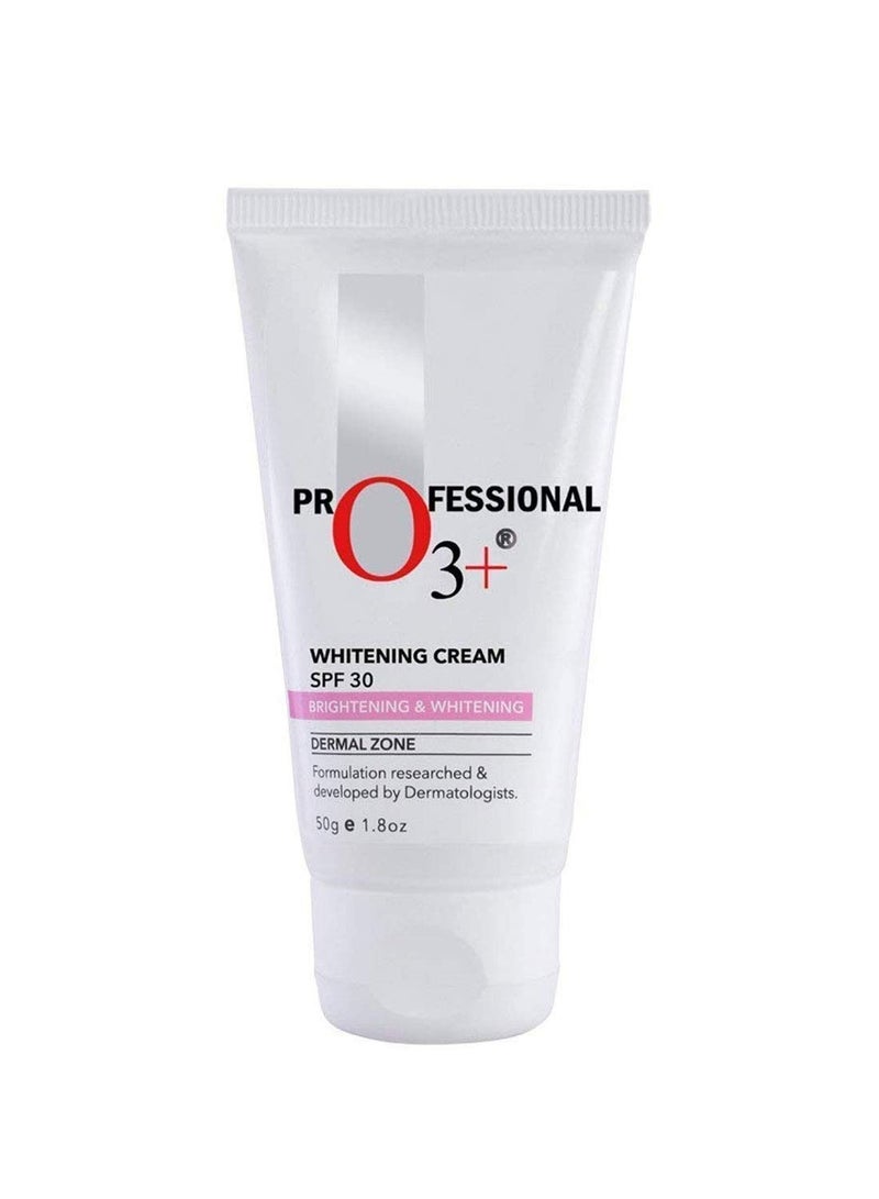 O3+ Whitening Face Cream SPF 30 Sunscreen for Skin Brightening UVA UVB and Sun Tan Protection 50g