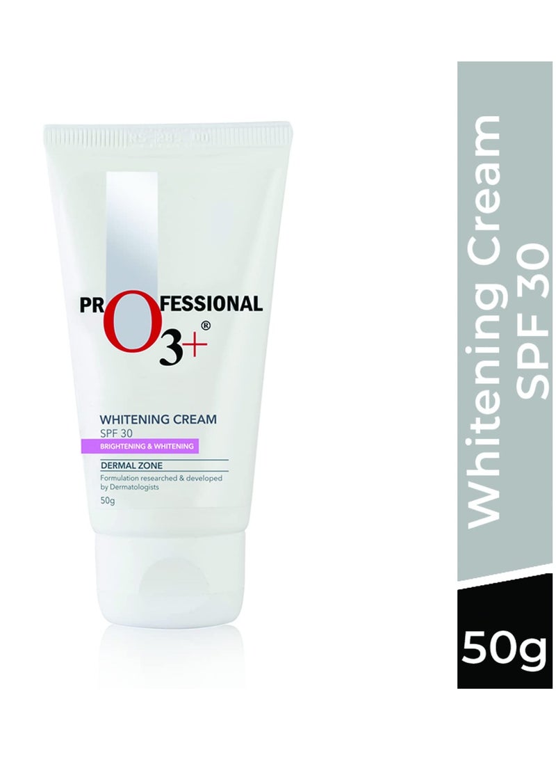 O3+ Whitening Face Cream SPF 30 Sunscreen for Skin Brightening UVA UVB and Sun Tan Protection 50g