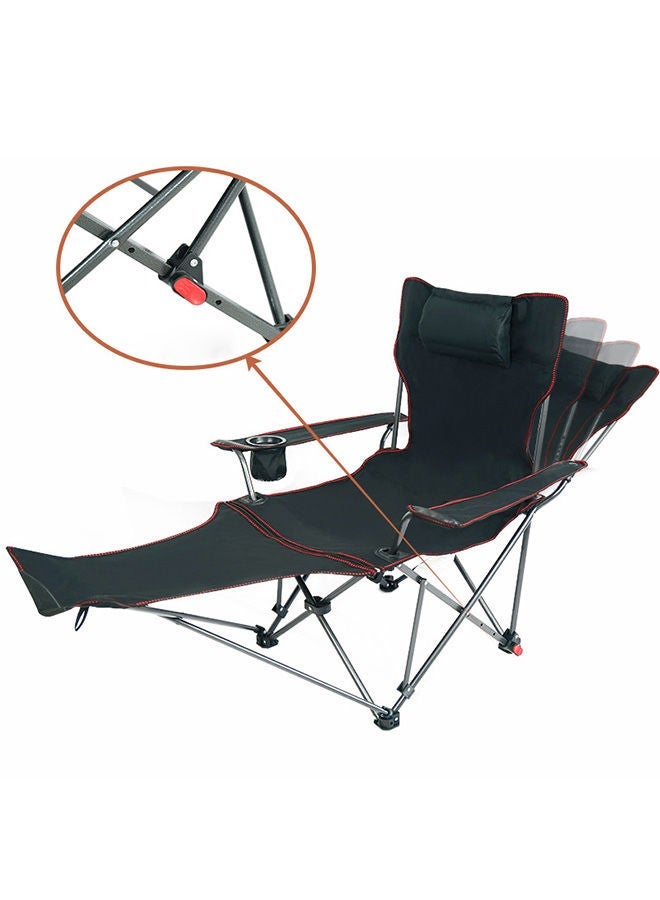 Outdoor Portable Folding Lounge Chair for Both Sitting and Lying Purposes 170*70*53cm