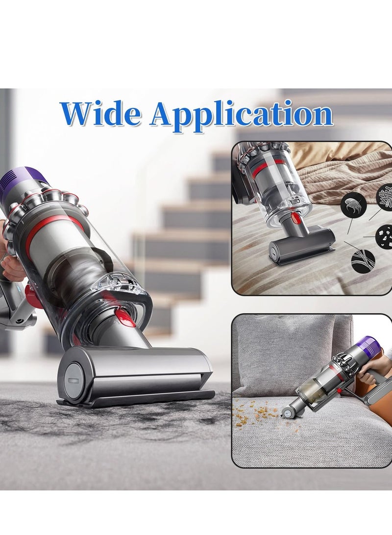 Mini Motorhead for Dyson V15 V11 V10 V8 V7 Vacuum Cleaner, Cordless Vacuum Accessories, Mini Motorized Mattress Tool Head Replacement Parts