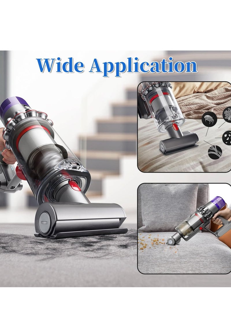 Mini Motorhead for Dyson V15 V11 V10 V8 V7 Vacuum Cleaner, Cordless Vacuum Accessories, Mini Motorized Mattress Tool Head Replacement Parts