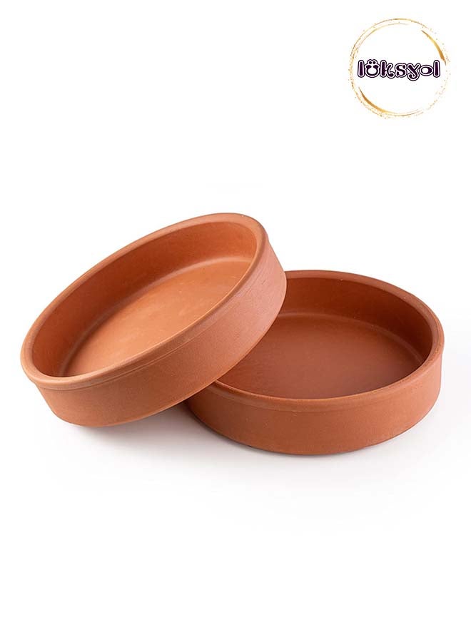 Luksyol Clay Pan For Cooking, Large Pot, Pots For Cooking, Handmade Cookware, Clay Pot for Oven, Unglazed Clay Pots For Cooking, Clay Oven Pot 11.8 Inches