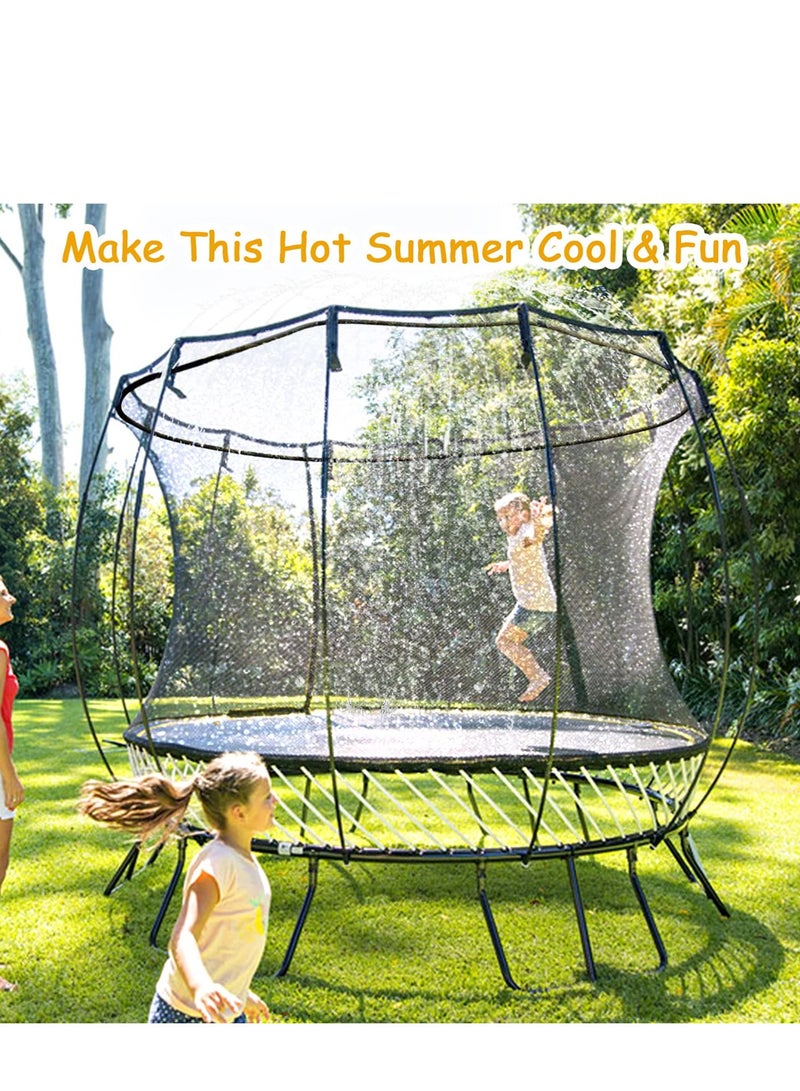 Trampoline Sprinkler for Kids, Outdoor Backyard Water Park Fun, Summer Water Sprinkler Toys for Boys and Girls, 15M/49.2FT Long for Ultimate Splash Adventures
