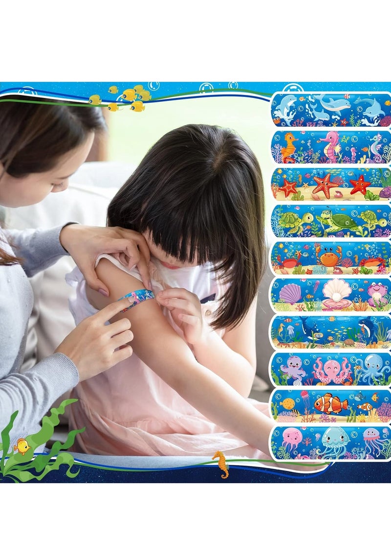 10 Style Kid Bandages, Cute Cartoon Bandage, 200 Pcs Cute Cartoon Bandages for Kids Waterproof Breathable Bandages Protect Scrapes and Cuts for Girls Boys Children Toddlers