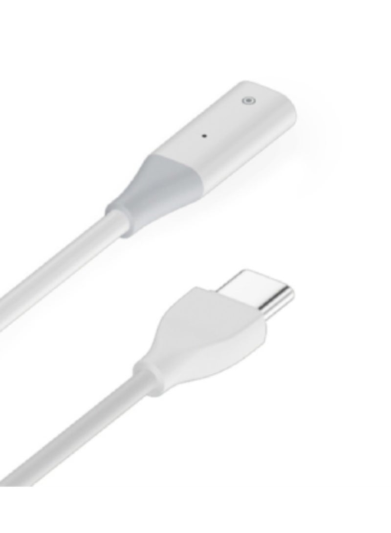 For Apple Pencil 1 USB-C / Type-C to 8 Pin Stylus Charging Cable with Indicator Light, Length:0.5m(White)