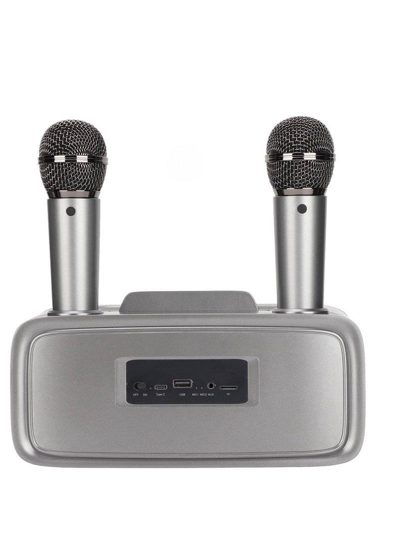 Portable Karaoke Speaker System for Adults Complete with 2 Wireless Microphones Ideal for Home Parties Meetings and Weddings