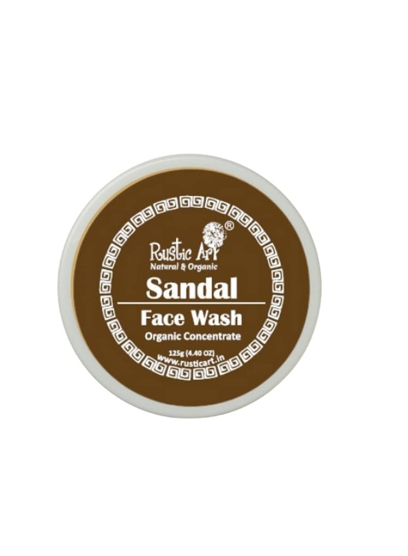 Organic Sandal Face Wash Concentrate 125gm Combination To All Skin Types Deep Cleansing Glowing Skin  125g